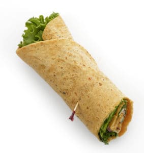 Turkey Wrap Sandwich With Bacon And Lettuce